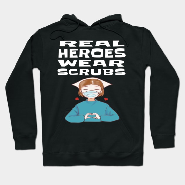 REAL HEROES WEAR SCRUBS Hoodie by houssem